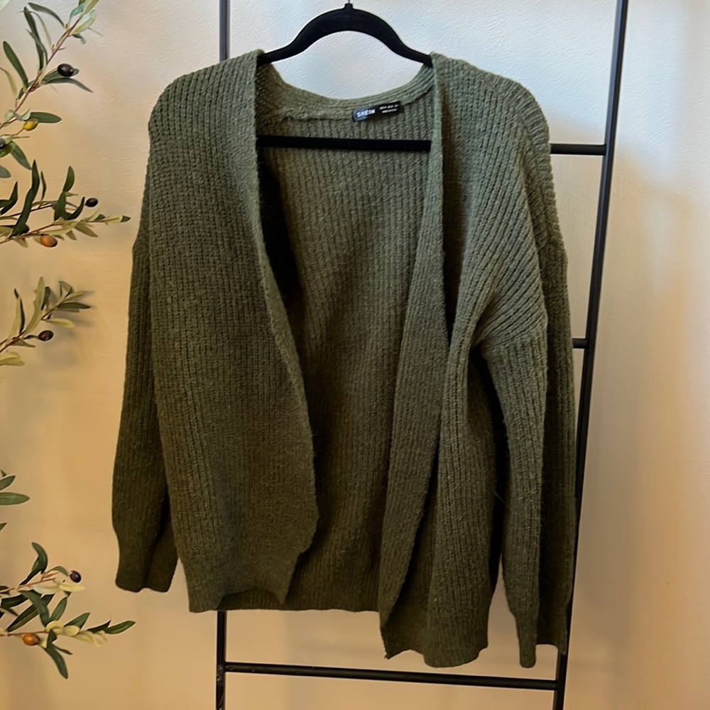 Shein Olive Green Cardigan
